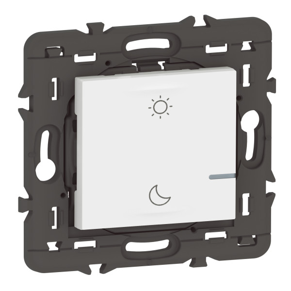 Commande sans fil Lever/Coucher Mosaic blanc, compatible Netatmo, à équiper de plaque