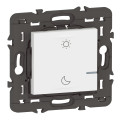 Commande sans fil Lever/Coucher Mosaic blanc, compatible Netatmo, à équiper de plaque
