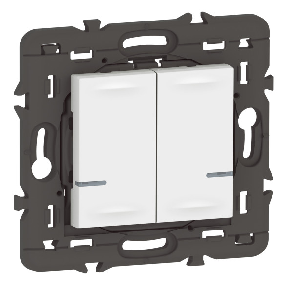 Commande Double Sans Fil Mosaic With Netatmo, Éclairage/Prise, Blanc
