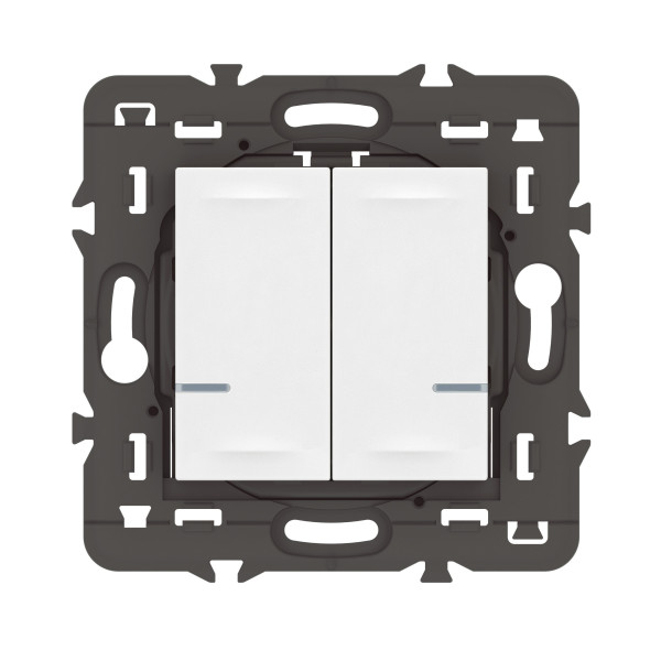 Commande Double Sans Fil Mosaic With Netatmo, Éclairage/Prise, Blanc