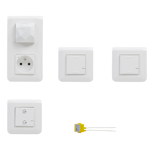 Pack de démarrage connecté Mosaic With Netatmo : prise, commande et interrupteur