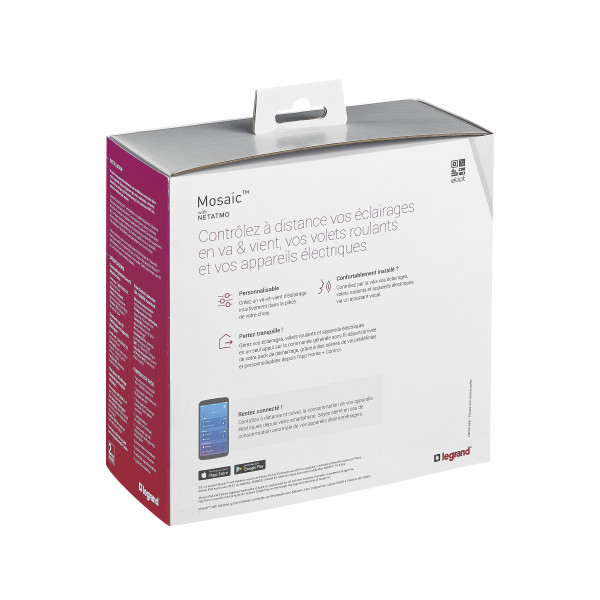 Pack de démarrage connecté Mosaic With Netatmo : prise, commande et interrupteur