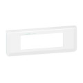 Plaque de finition horizontale Mosaic pour 6 modules blanc antimicrobien