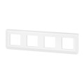 Plaque de finition horizontale Legrand Mosaic pour 4x2 modules blanc