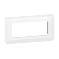 Plaque de finition horizontale Mosaic pour 5 modules blanc