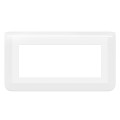 Plaque de finition horizontale Mosaic pour 5 modules blanc