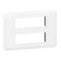 Plaque de finition Legrand Mosaic pour 2x6 modules blanc