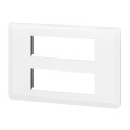 Plaque de finition Legrand Mosaic pour 2x6 modules blanc