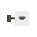 Prise HDMI Type-A version 2.0 préconnectorisée Mosaic 2 modules - blanc