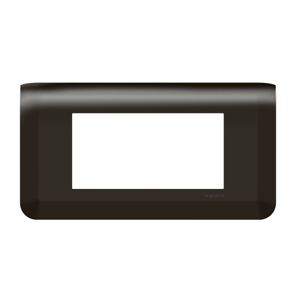 Plaque de finition horizontale Mosaic pour 4 modules noir mat
