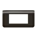 Plaque de finition horizontale Mosaic pour 4 modules noir mat