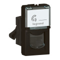 Prise RJ45 catégorie6 FTP Mosaic 1 module – noir mat