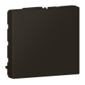 Obturateur plaque 2 modules noir mat