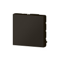 Obturateur plaque 2 modules noir mat