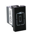 Legrand - Chargeur USB Type-C 1,5A 5V= 7,5W Mosaic 1 module 230V - noir mat
