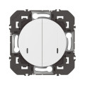 Interrupteur double connecté avec Neutre Dooxie With Netatmo 2x250W compatible Home + Control - Blanc