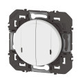 Interrupteur double connecté avec Neutre Dooxie With Netatmo 2x250W compatible Home + Control - Blanc