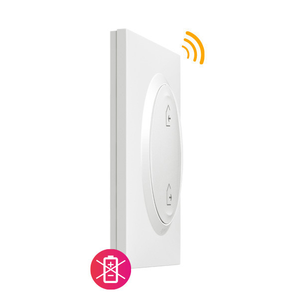 Commande générale sans fil Dooxie With Netatmo - blanche, autonome, extra-plate