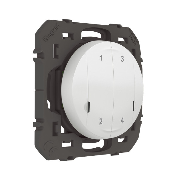 Commande sans fil 4 scénarios Dooxie With Netatmo, blanc, sans plaque