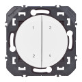 Commande 4 scénarios sans fil ni pile Dooxie With Netatmo - Blanc, autonome et extra-plate