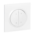 Commande 4 scénarios sans fil ni pile Dooxie With Netatmo - Blanc, autonome et extra-plate