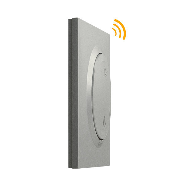 Commande sans fil Lever/Coucher Dooxie With Netatmo, effet alu, à équiper de plaque