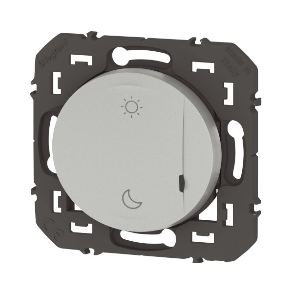 Commande sans fil Lever/Coucher Dooxie With Netatmo, effet alu, à équiper de plaque