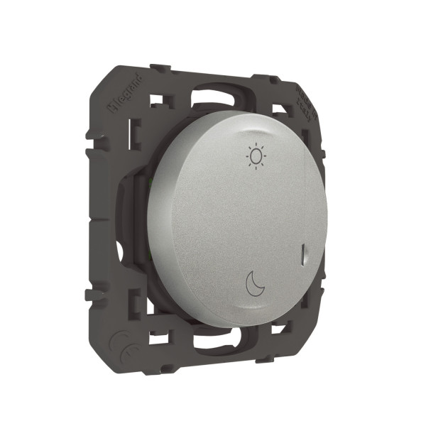 Commande sans fil Lever/Coucher Dooxie With Netatmo, effet alu, à équiper de plaque