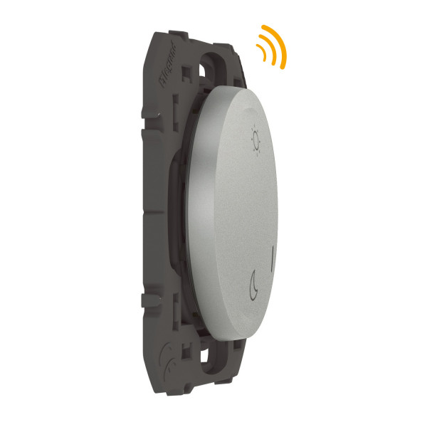 Commande sans fil Lever/Coucher Dooxie With Netatmo, effet alu, à équiper de plaque
