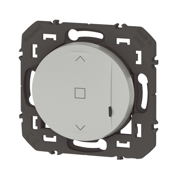 Commande sans fil pour volet roulant connecté Dooxie With Netatmo, effet alu, sans plaque