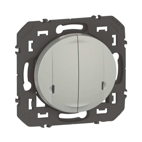 Commande Double Sans Fil pour Éclairage/Prise Dooxie With Netatmo - Effet Aluminium