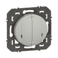 Commande Double Sans Fil pour Éclairage/Prise Dooxie With Netatmo - Effet Aluminium