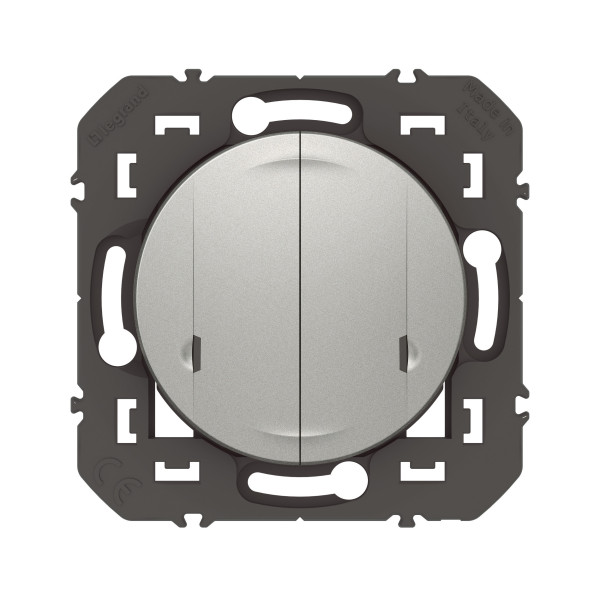 Commande Double Sans Fil pour Éclairage/Prise Dooxie With Netatmo - Effet Aluminium