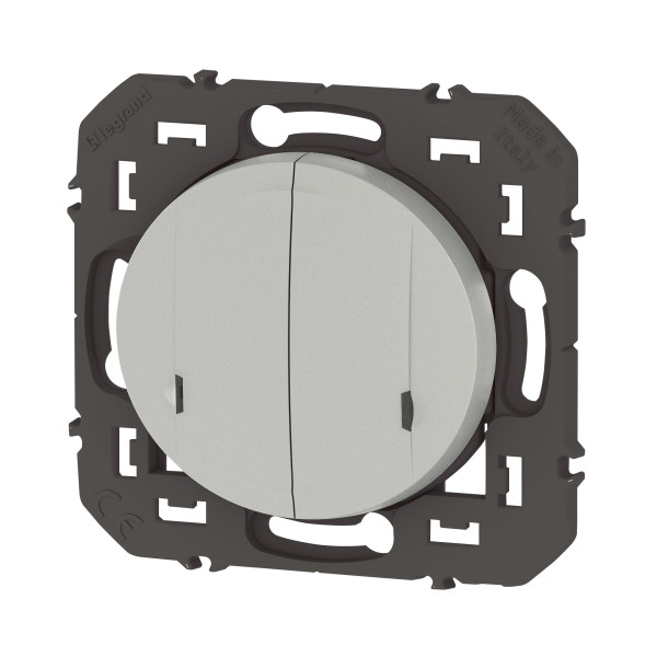 Commande Double Sans Fil pour Éclairage/Prise Dooxie With Netatmo - Effet Aluminium