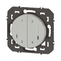 Commande sans fil 4 scénarios Dooxie Netatmo, effet alu, à équiper de plaque