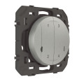 Commande sans fil 4 scénarios Dooxie Netatmo, effet alu, à équiper de plaque