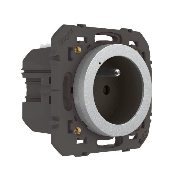 Prise de courant connectée Dooxie With Netatmo 16A avec suivi conso, effet alu, compatible Home + Control