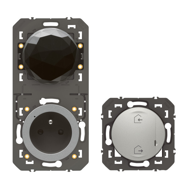 Pack de démarrage Dooxie connecté With Netatmo sans plaque, effet aluminium