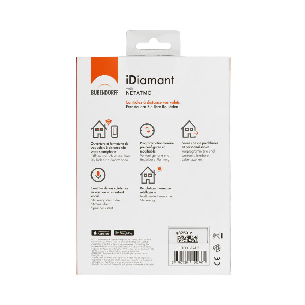 Passerelle iDiamant Bubendorff pour Volets Roulants - Compatible Netatmo