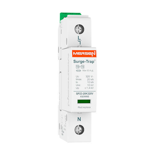 Parafoudre type 2+3, 20ka, uc320v, l-n, 1 pôle, 1 mod, remote