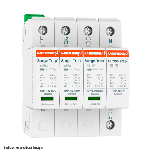 Parafoudre type 2+3, 20ka, uc150v, 3+1 tt, 4 pôles, 4 mods, remote