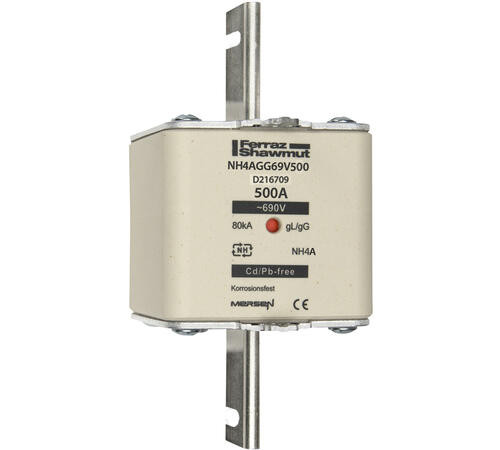 Fusible nh4 gg 500a - indicateur - 690v
