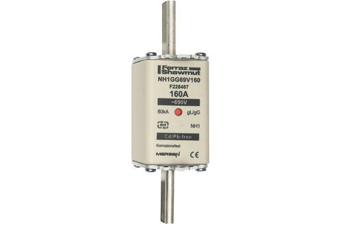 Fusible nh1 gg 160a - indicateur - 690v