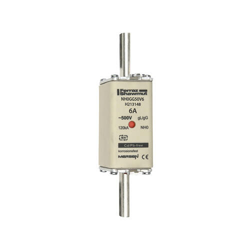 Fusible nh0 gg 6a - indicateur - 500v