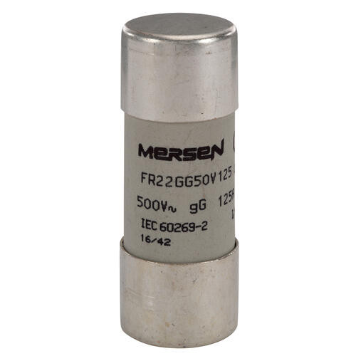 Cartouche fusible Mersen type gG 125A sans indicateur 22x58 mm 500V