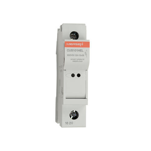 Porte-Cartouche fusible IEC+UL/CSA Mersen Modulostar 1P 32A pour Cartouche fusible 10x38mm 1000VDC montage sur rail DIN
