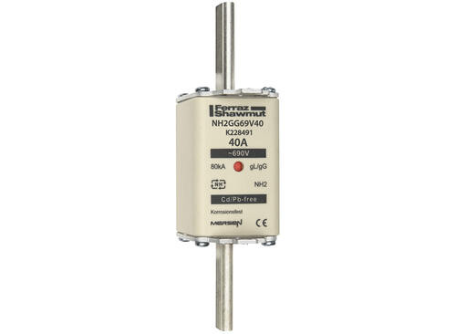 Fusible nh2 gg 40a - indicateur - 690v