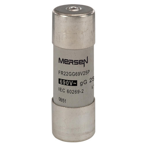 Cartouche fusible Mersen type gG 25A avec percuteur 22x58 mm 690V