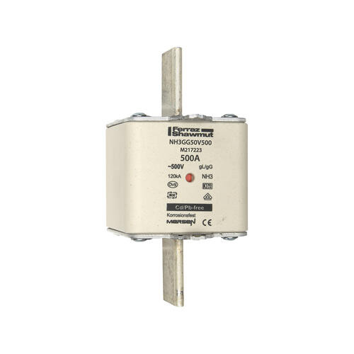 Fusible nh3 gg 500a - indicateur - 500v