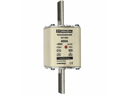 Fusible nh2 gg 400a - indicateur - 500v